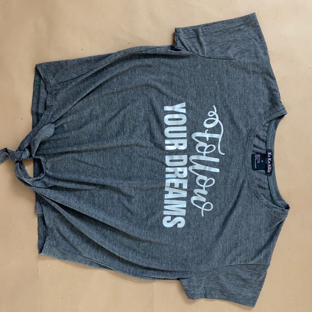 Grey 1x Crop Top